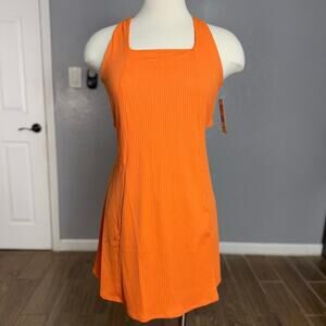 NWT EleVen by Venus Williams Women's My Heart in Palms Dress, Nectarine, S
